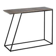 CONSOLA MARRÓN HIERRO / MÁRMOL ENTRADA 102 X 36 X 85 CM CONSOLA MARRÓN HIERRO / MÁRMOL ENTRADA 102 X 36 X 85 CM