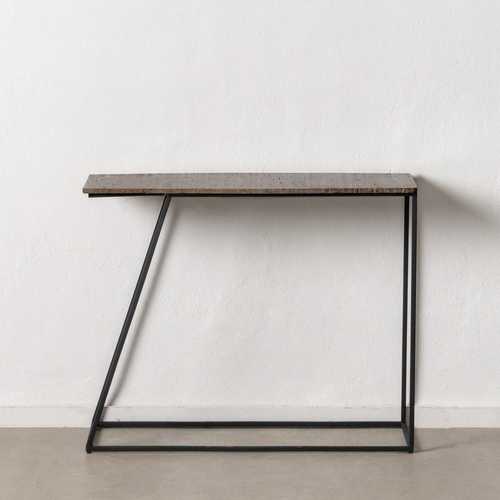 CONSOLA MARRÓN HIERRO / MÁRMOL ENTRADA 102 X 36 X 85 CM