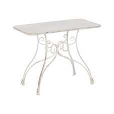 CONSOLA CREMA METAL 100 X 52 X 76 CM CONSOLA CREMA METAL 100 X 52 X 76 CM