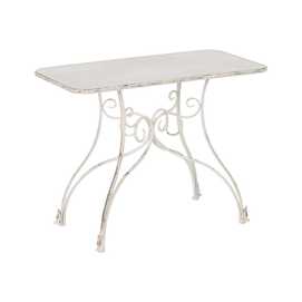 CONSOLA CREMA METAL 100 X 52 X 76 CM