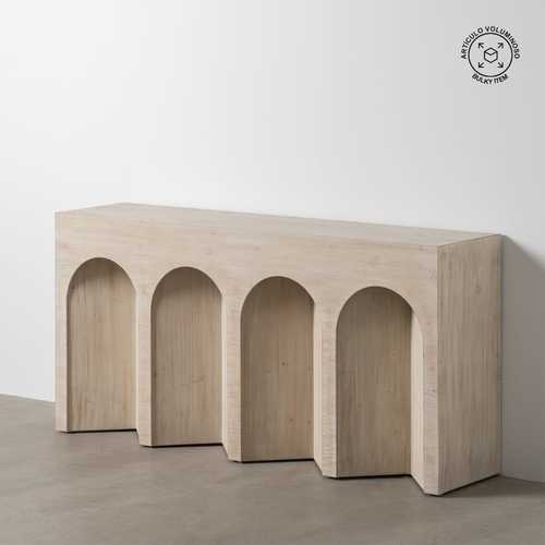 CONSOLA BLANCO ROZADO MADERA 170 X 38 X 82 CM