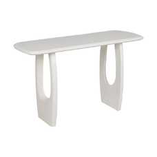 CONSOLA BLANCO ROZADO MADERA DE ACACIA 130 X 46 X 76 CM CONSOLA BLANCO ROZADO MADERA DE ACACIA 130 X 46 X 76 CM