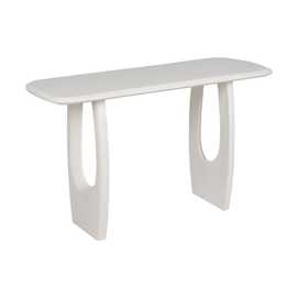 CONSOLA BLANCO ROZADO MADERA DE ACACIA 130 X 46 X 76 CM