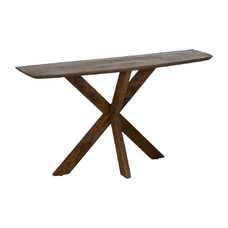 CONSOLA MIEL MADERA DE MANGO DECORACIÓN 130 X 35 X 76 CM CONSOLA MIEL MADERA DE MANGO DECORACIÓN 130 X 35 X 76 CM