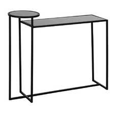 CONSOLA NEGRO METAL-CRISTAL 101 X 30 X 83 CM