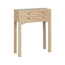 CONSOLA NATURAL DM-MADERA 63 X 26 X 85 CM CONSOLA NATURAL DM-MADERA 63 X 26 X 85 CM