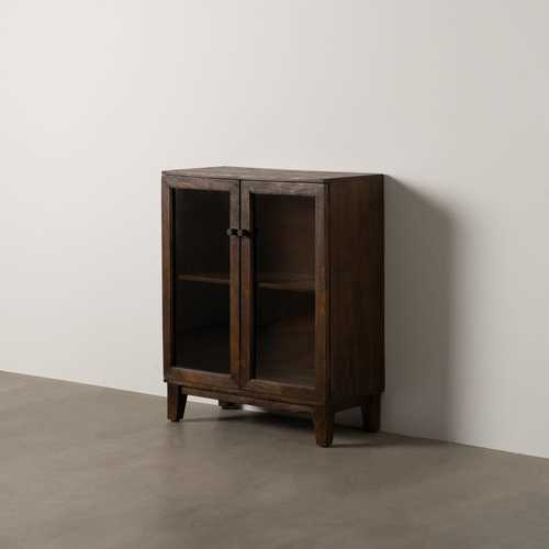 ARMARIO MARRÓN MADERA DE MANGO SALÓN 80 X 40 X 100 CM