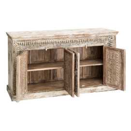 APARADOR "ORISSA" BLANCO ROZADO MADERA 187 X 45 X 100 CM