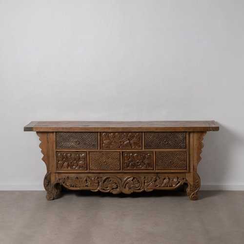 APARADOR NATURAL MADERA SALÓN 220 X 50 X 86 CM