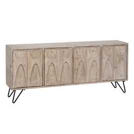 APARADOR BLANCO ROZADO MADERA DE PINO 200 X 40 X 85 CM