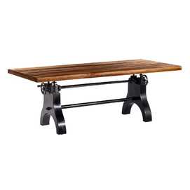 MESA COMEDOR NATURAL-NEGRO 220 X 100 X 75 CM