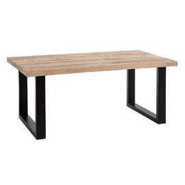 MESA COMEDOR NATURAL-NEGRO 180 X 90 X 76 CM