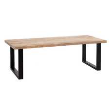 MESA COMEDOR NATURAL-NEGRO 240 X 100 X 76 CM