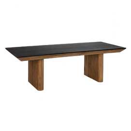 MESA COMEDOR NATURAL-NEGRO 240 X 100 X 76 CM