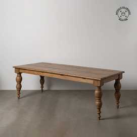 MESA COMEDOR MADERA DE ROBLE SALÓN 240 X 98 X 77 CM