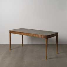 MESA COMEDOR MADERA-MICROCEMENTO SALÓN 180 X 80 X 76 CM