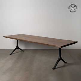MESA COMEDOR MADERA-METAL SALÓN 300 X 98 X 77 CM