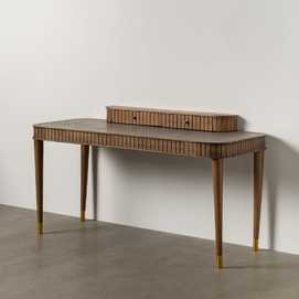 ESCRITORIO MADERA-MICROCEMENTO SALÓN 150 X 60 X 82 CM