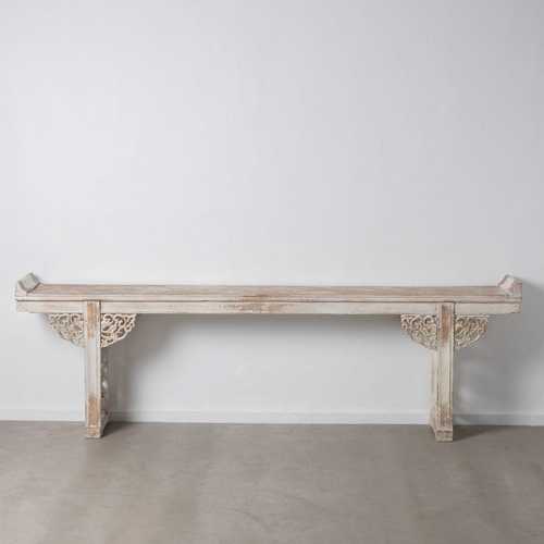 CONSOLA BLANCO ROZADO MADERA ENTRADA 300 X 42 X 97 CM