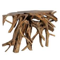 CONSOLA NATURAL MADERA DE TECA ENTRADA 120 X 40 X 80 CM