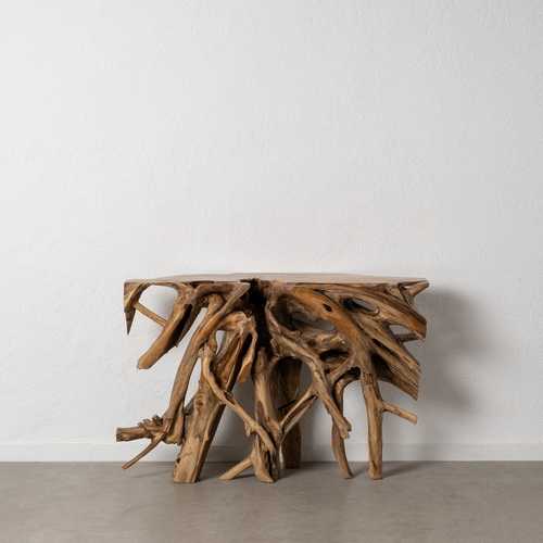 CONSOLA NATURAL MADERA DE TECA ENTRADA 120 X 40 X 80 CM