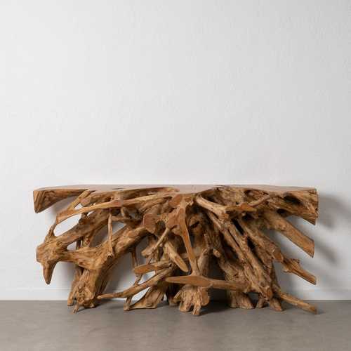 CONSOLA NATURAL MADERA DE TECA ENTRADA 180 X 40 X 80 CM