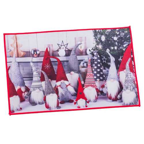 ALFOMBRA PAPA NOEL POLIESTER 40 X 60 CM
