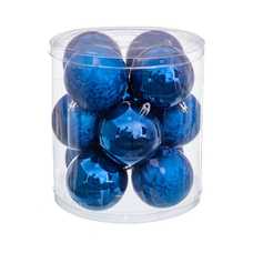 S/12 BOLAS AZUL 8 X 8 X 8 CM