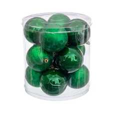 S/12 BOLAS VERDE 8 X 8 X 8 CM