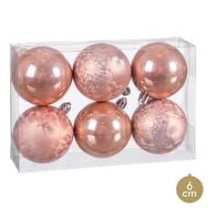 S/6 BOLA PLÁSTICO BEIGE 6 X 6 X 6 CM S/6 BOLA PLÁSTICO BEIGE 6 X 6 X 6 CM