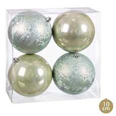 S/4 BOLA PLÁSTICO VERDE 2/M 10 X 10 X 10 CM