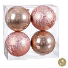 S/4 BOLA PLÁSTICO BEIGE 2/M 10 X 10 X 10 CM