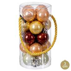 S/20 BOLA PLÁSTICO MULTICOLOR 3 X 3 X 3 CM