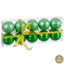 S/10 BOLA PLÁSTICO VERDE 2/M 6 X 6 X 6 CM