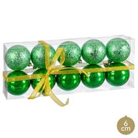 S/10 BOLA PLÁSTICO VERDE 2/M 6 X 6 X 6 CM