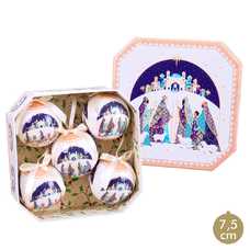 S/5 BOLAS MEMORY REYES MAGOS 2/M 7,50 X 7,50 X 7,50 CM