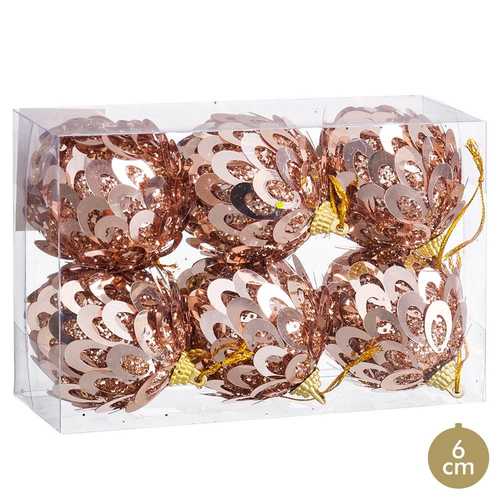 S/6 BOLA POLYFOAM BRONCE 6 X 6 X 6 CM