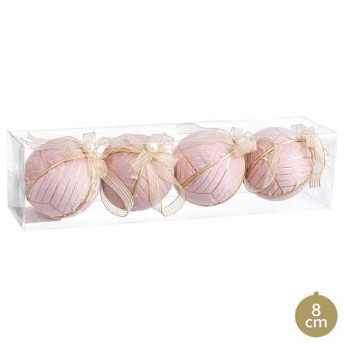 S/4 BOLA POLYFOAM ROSA 8 X 8 X 8 CM