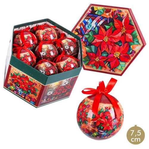 S/14 BOLAS MEMORY PONSETIA POLYFOAM 2/M 7,50 X 7,50 X 7,50 C