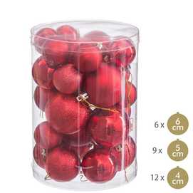 S/27 BOLA 4, 5 Y 6 CM ROJO