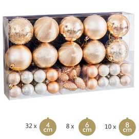 S/50 BOLA 4, 6 Y 8 CM ORO