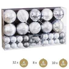 S/50 BOLA 4, 6 Y 8 CM PLATA