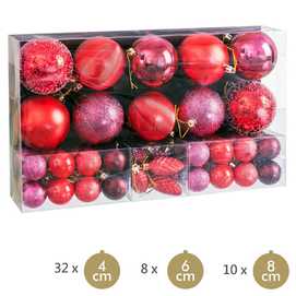 S/50 BOLA 4, 6 Y 8 CM ROJO