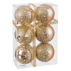 S/6 BOLA DECORADA ORO 7 X 7 X 7 CM S/6 BOLA DECORADA ORO 7 X 7 X 7 CM