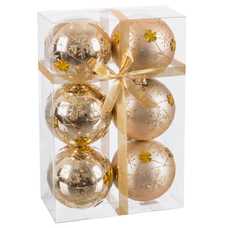 S/6 BOLA DECORADA ORO 7 X 7 X 7 CM S/6 BOLA DECORADA ORO 7 X 7 X 7 CM