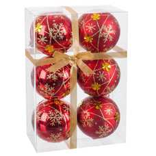 S/6 BOLA DECORADA ROJO 7 X 7 X 7 CM S/6 BOLA DECORADA ROJO 7 X 7 X 7 CM