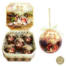 S/5 BOLAS MEMORY NACIMIENTO POLYFOAM 7,50 X 7,50 X 7,50 CM