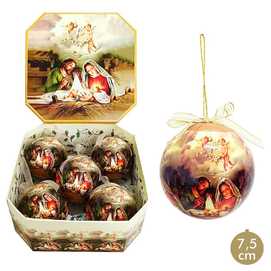 S/5 BOLAS MEMORY NACIMIENTO POLYFOAM 7,50 X 7,50 X 7,50 CM