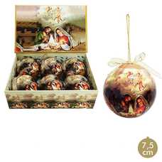 S/6 BOLAS MEMORY NACIMIENTO POLYFOAM 7,50 X 7,50 X 7,50 CM