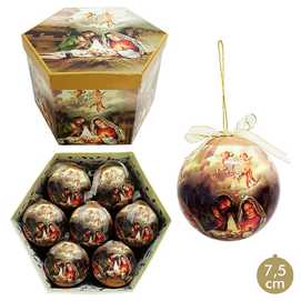 S/14 BOLAS MEMORY NACIMIENTO POLYFOAM 7,50 X 7,50 X 7,50 CM